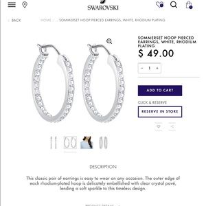 Swarovski Hoops earrings